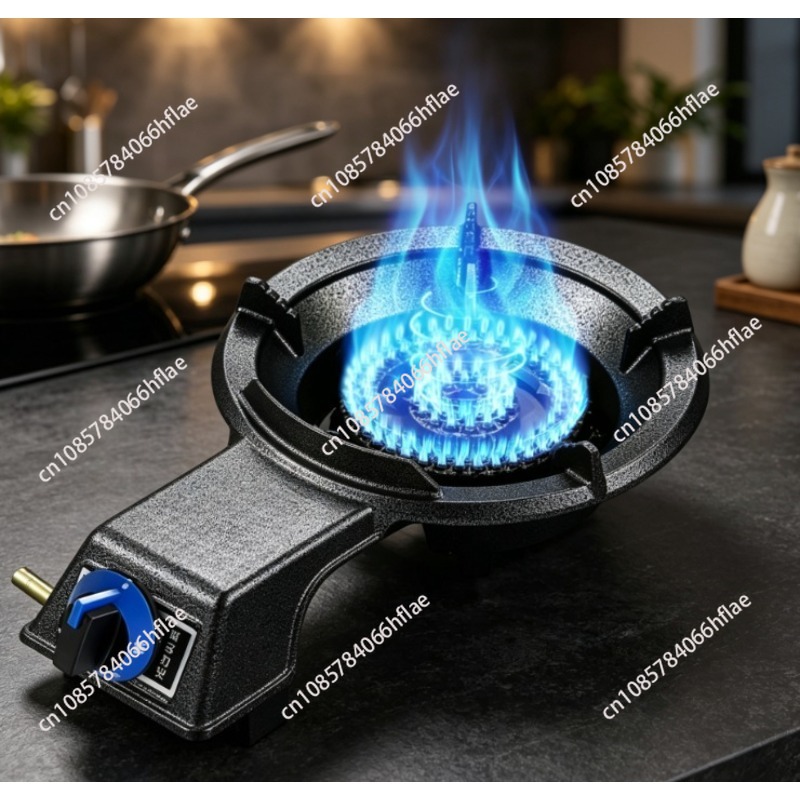 Commercial Kitchen Stove - High Temperature Single Gas Burner, Energy