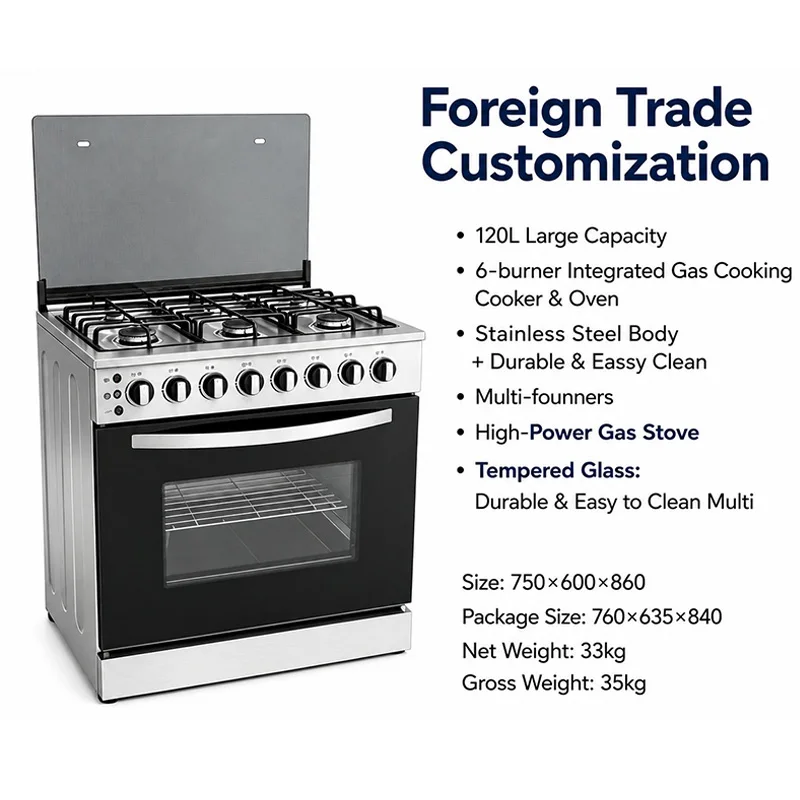 Commercial Kitchen Stove - Commercial 6-Burner Gas Stove and Oven