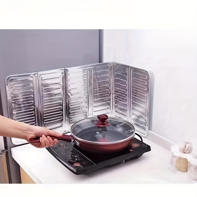 Commercial Kitchen Stove - 1pc Kitchen Oil Splash Guard, Metal