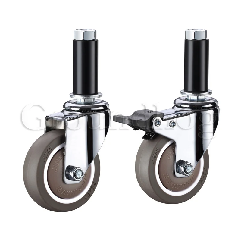 Commercial Kitchen Prep Table - 4Pcs Expanding Stem Casters, TPE Rubber