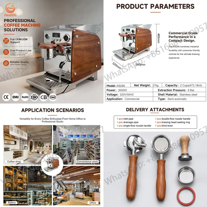 Commercial Espresso Machine - High Efficiency Commercial Home Dual Boiler
