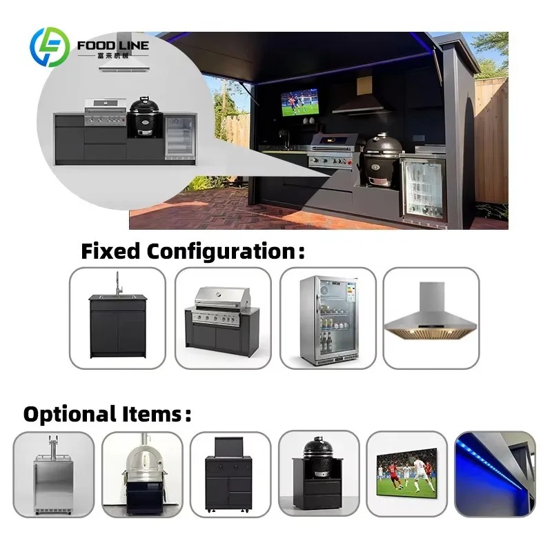 Custom Modular Outdoor Kitchen - Commercial Kitchen Grill 评论和价格