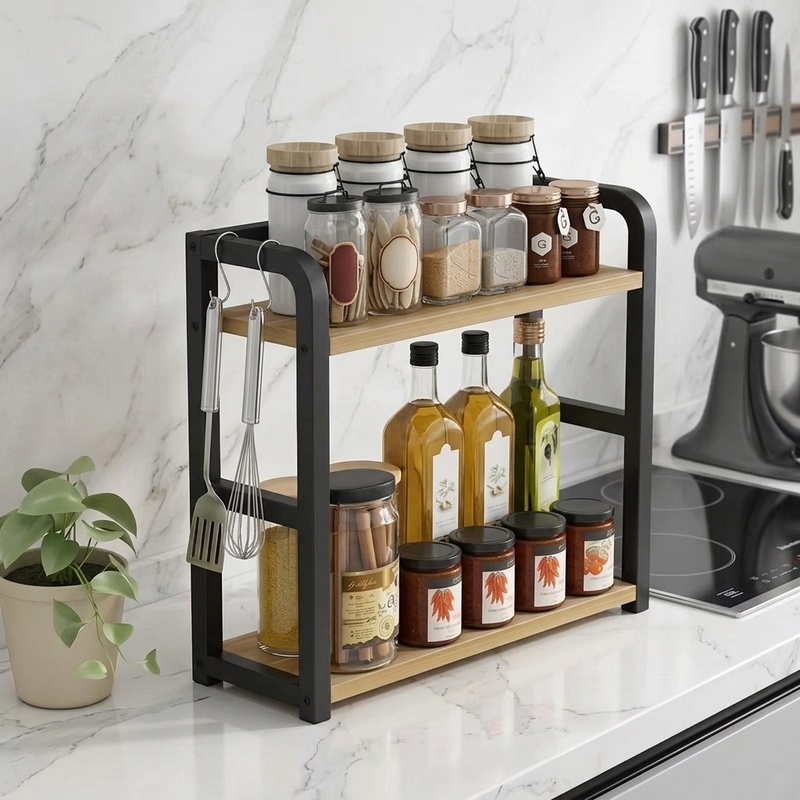 2-Tier Metal Countertop Shelf  - Commercial Kitchen Shelving 评论和价格