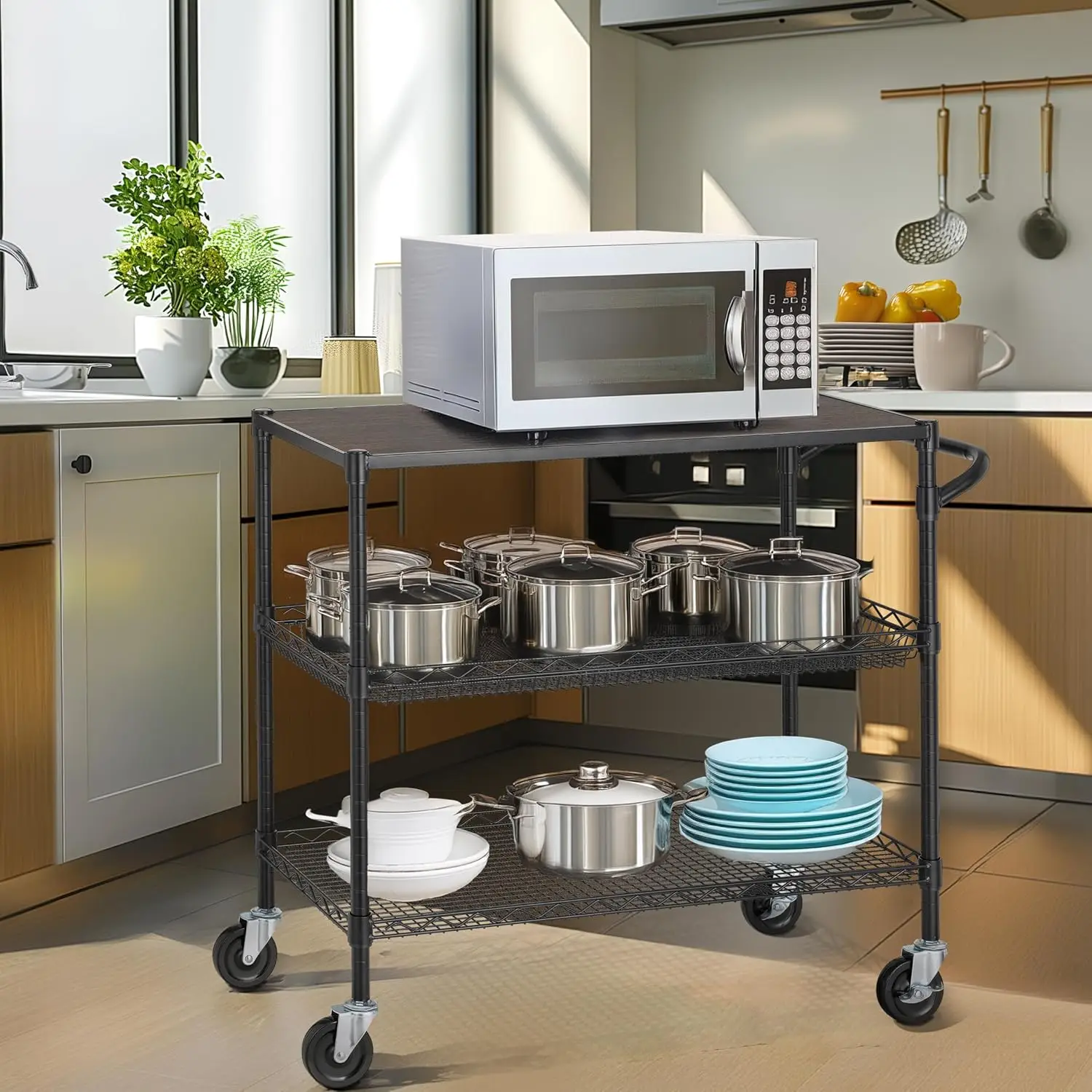 3 Tier Heavy Duty Commercial G - Commercial Kitchen On Wheels 评论和价格