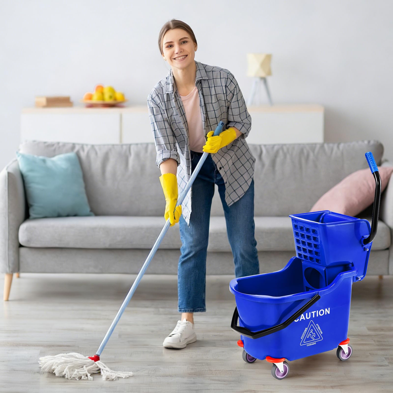 Commercial Mop Bucket with Sid - Commercial Kitchen On Wheels 评论和价格