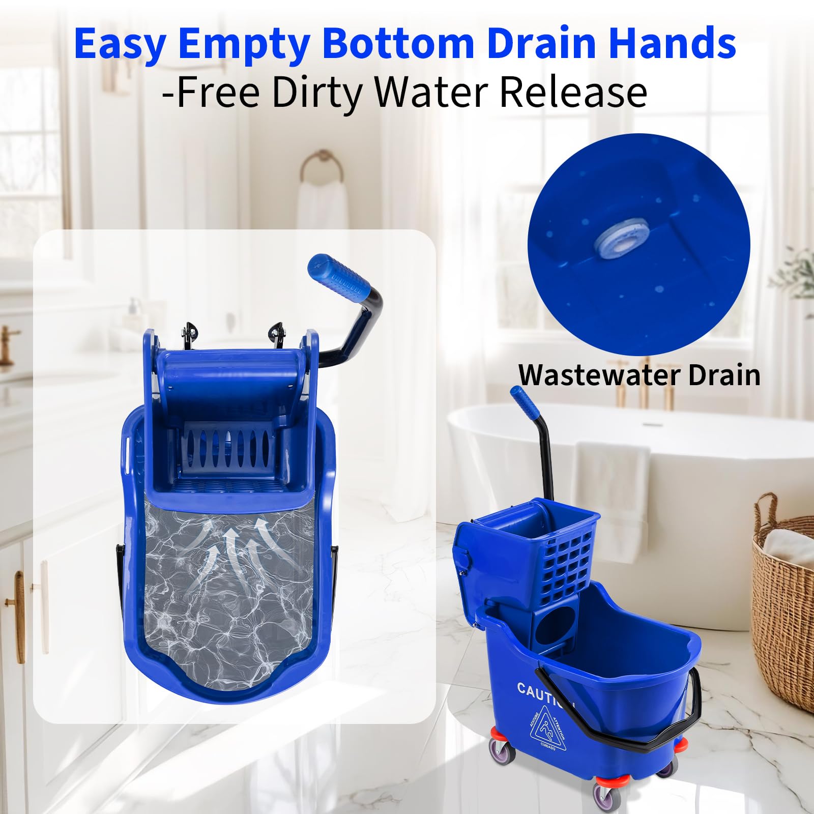 Commercial Mop Bucket with Sid - Commercial Kitchen On Wheels 评论和价格
