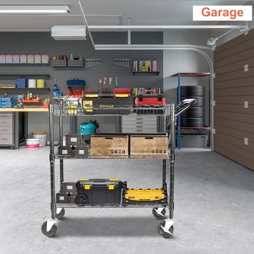 Heavy Duty Utility Cart, 990Lb - Commercial Kitchen On Wheels 评论和价格