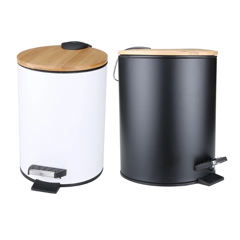 3/5L Wooden Flip Step Trash Ca - Commercial Kitchen Trash Can 评论和价格