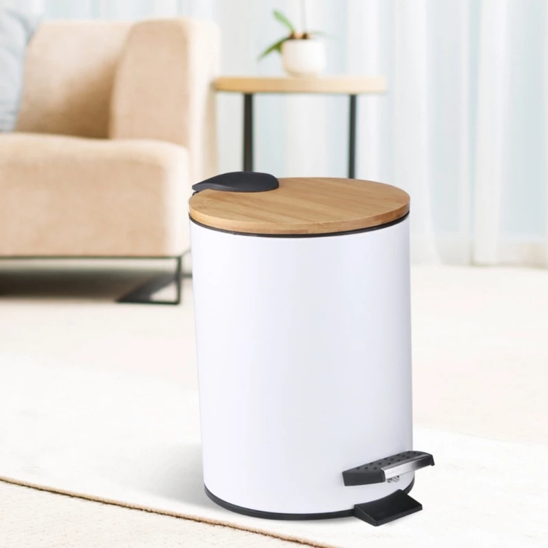 3/5L Wooden Flip Step Trash Ca - Commercial Kitchen Trash Can 评论和价格