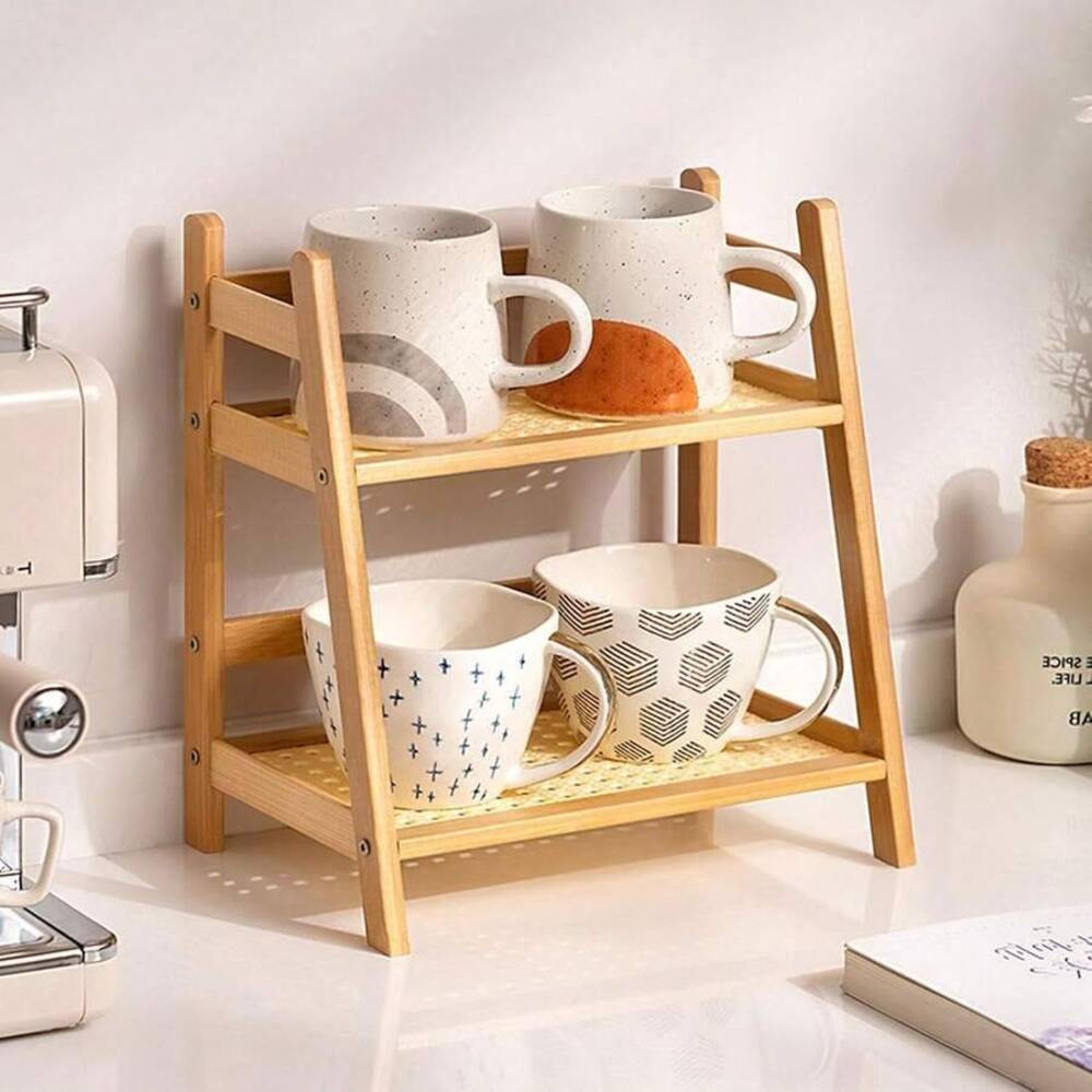 2-Tier Bamboo Countertop Stora - Commercial Kitchen Shelving 评论和价格