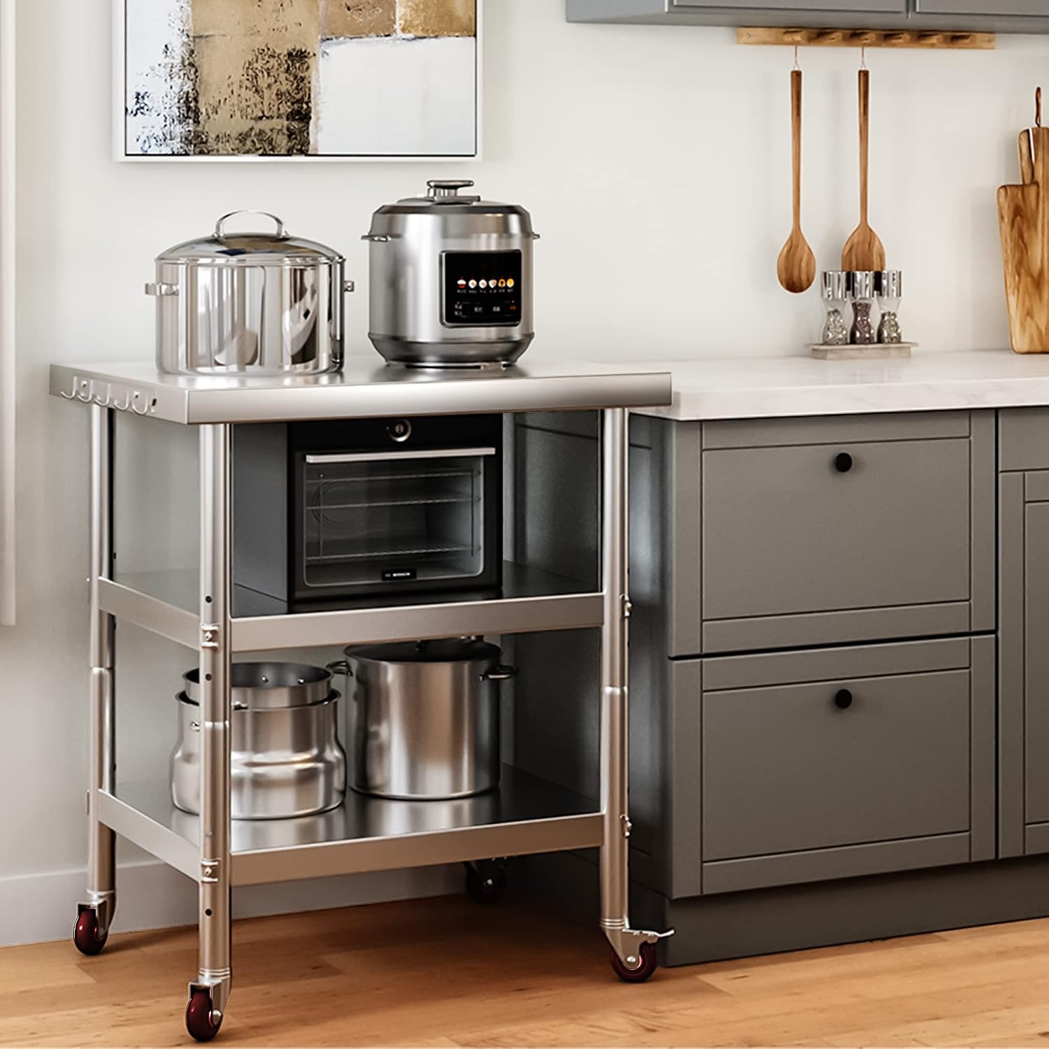 Stainless Steel Food Prep Tabl - Commercial Kitchen On Wheels 评论和价格
