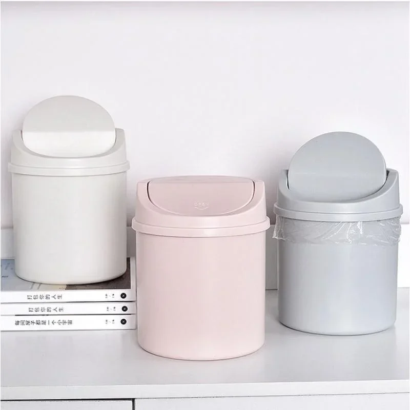 Mini Desktop Trash Can with Li - Commercial Kitchen Trash Can 评论和价格