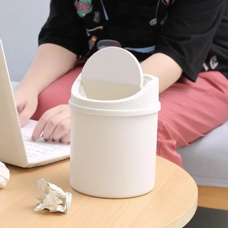 Mini Desktop Trash Can with Li - Commercial Kitchen Trash Can 评论和价格