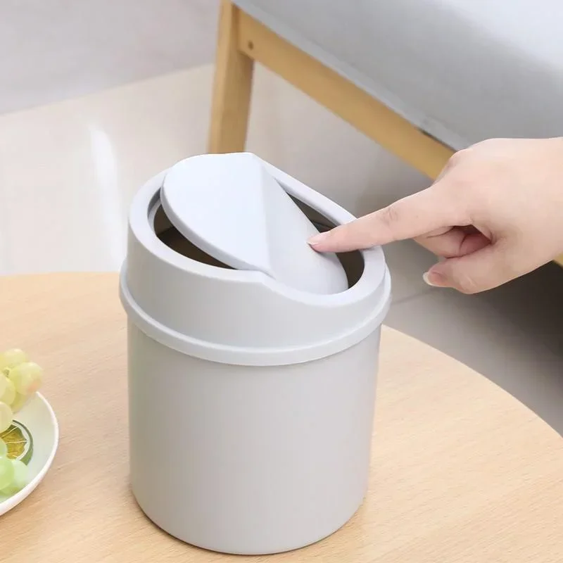Mini Desktop Trash Can with Li - Commercial Kitchen Trash Can 评论和价格