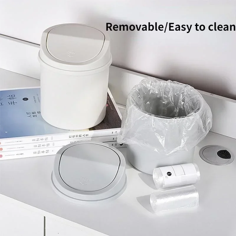 Mini Desktop Trash Can with Li - Commercial Kitchen Trash Can 评论和价格