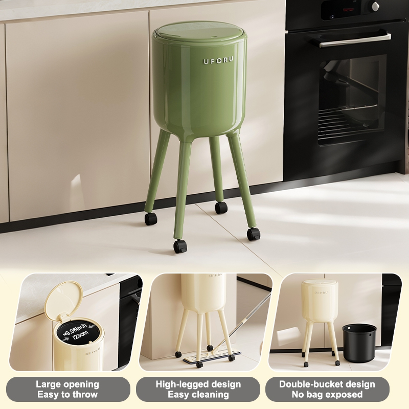 UFORU Tall Standing Trash Can  - Commercial Kitchen Trash Can 评论和价格