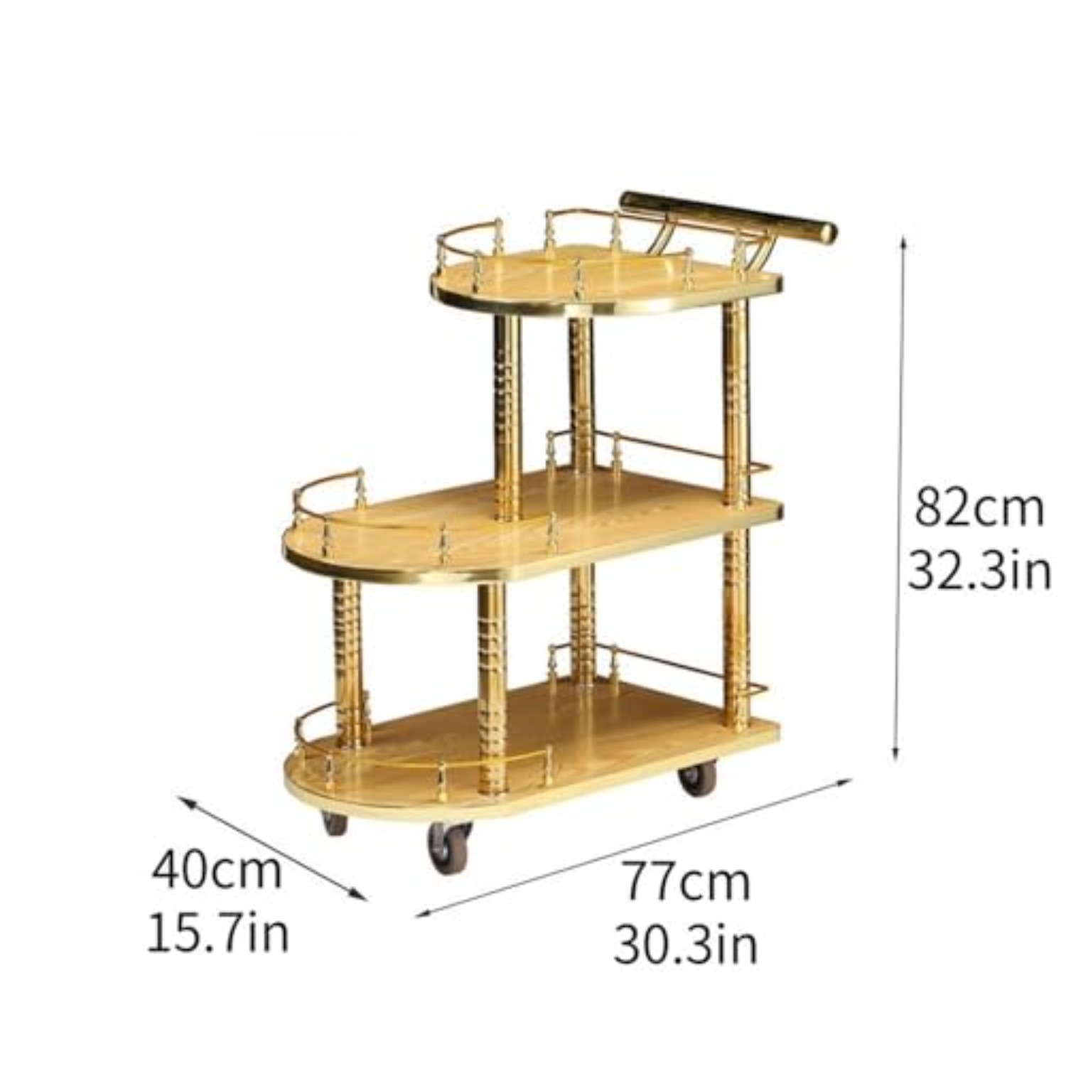 3-Tier Bar Cart, Restaurant Ut - Commercial Kitchen On Wheels 评论和价格