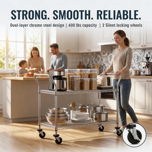 2 Tier Commercial Grade Rollin - Commercial Kitchen On Wheels 评论和价格
