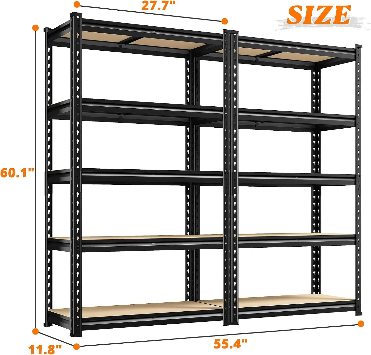 2PCS Storage Shelves,5 Tier Ga - Commercial Kitchen Shelving 评论和价格