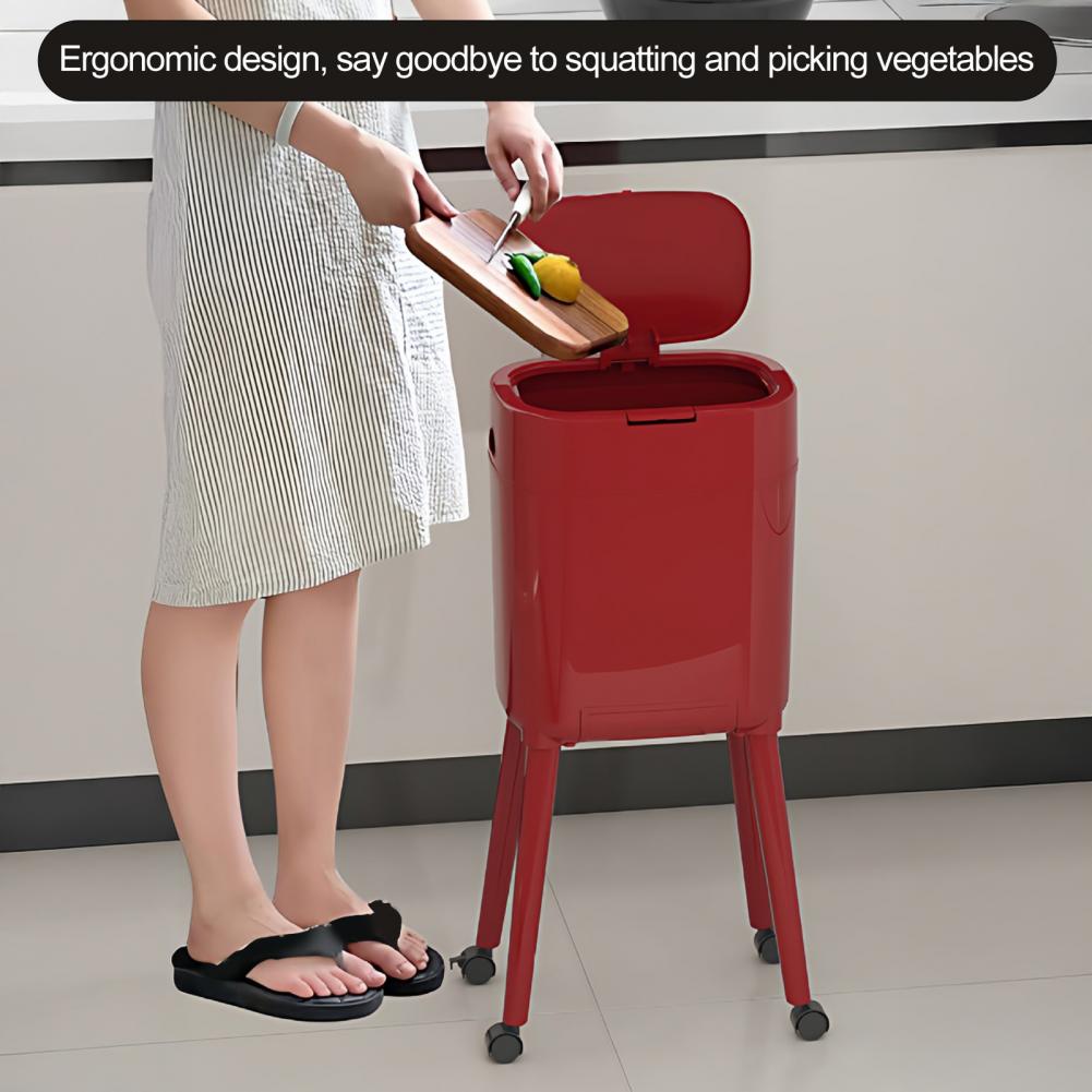 Trash Can with with Heightened - Commercial Kitchen On Wheels 评论和价格